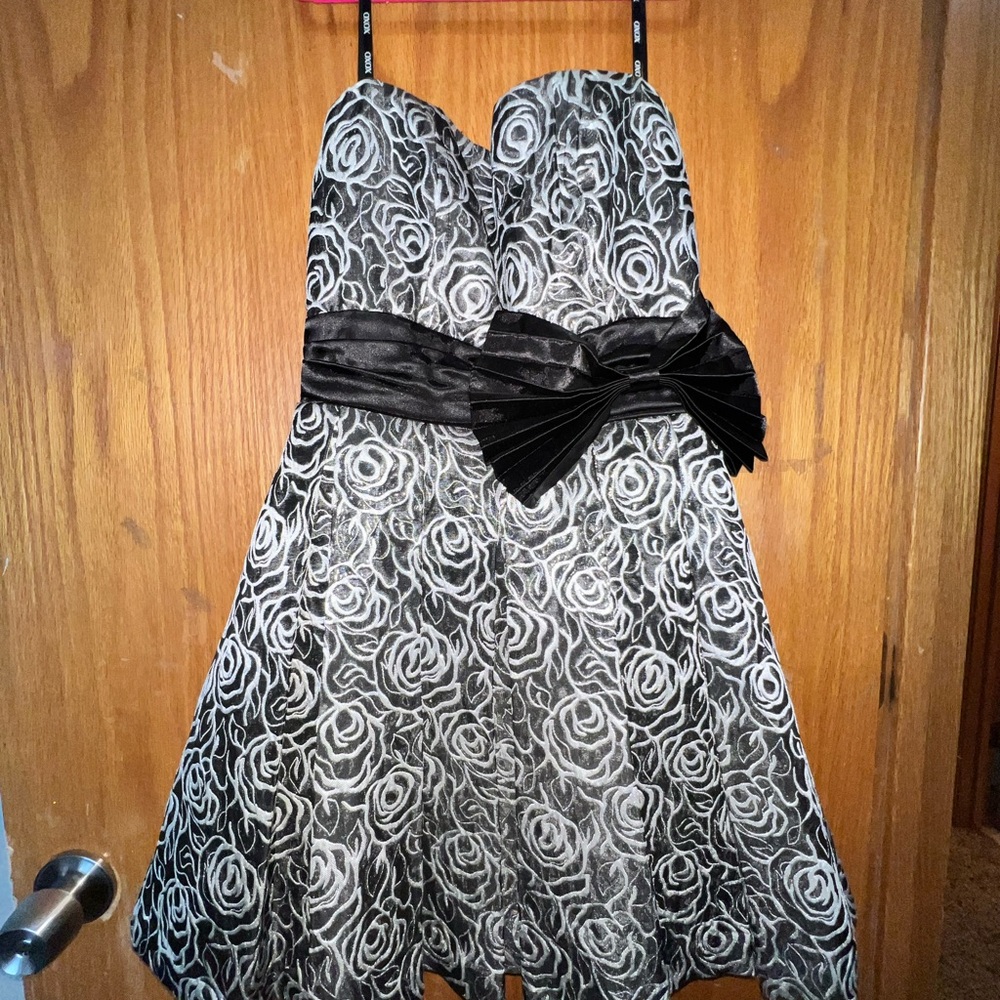 XOXO Black and White Floral Dress